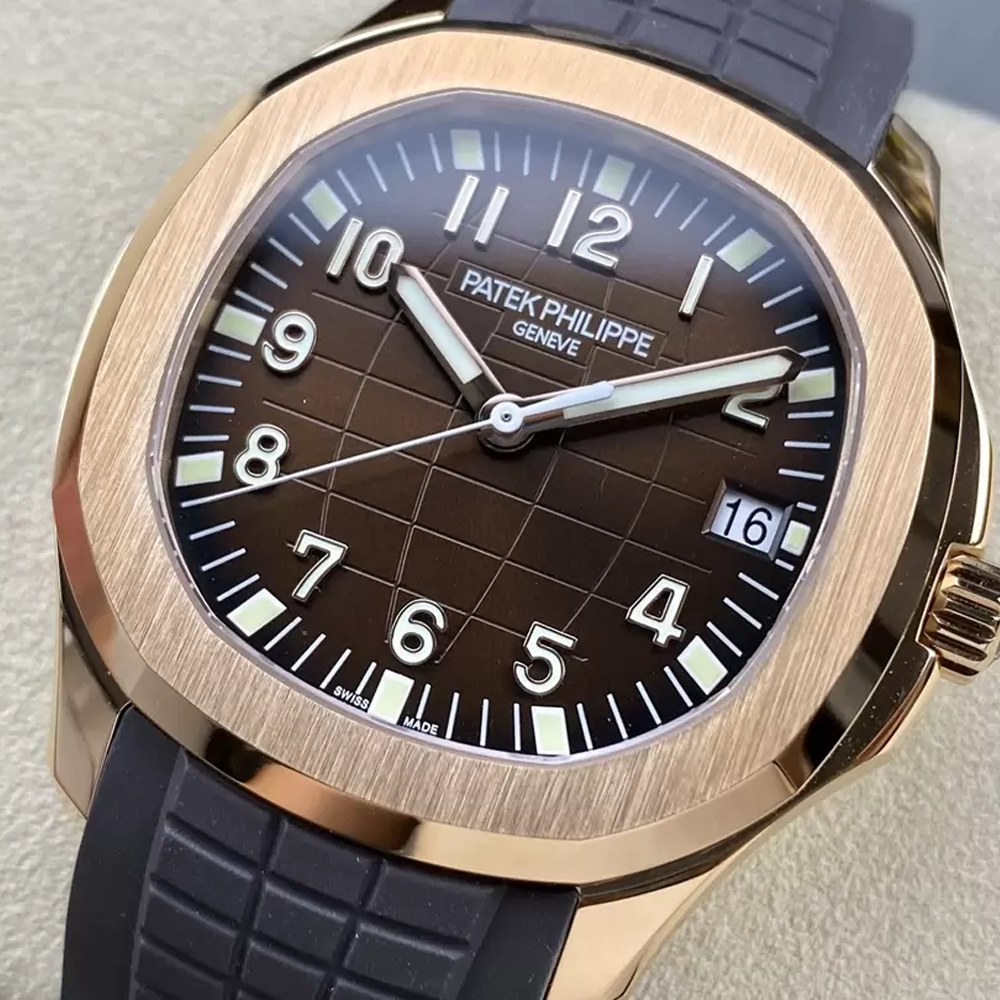 파텍필립 아쿠아넛 초코 다이얼 로즈골드 금통 러버밴드 40mm 5167