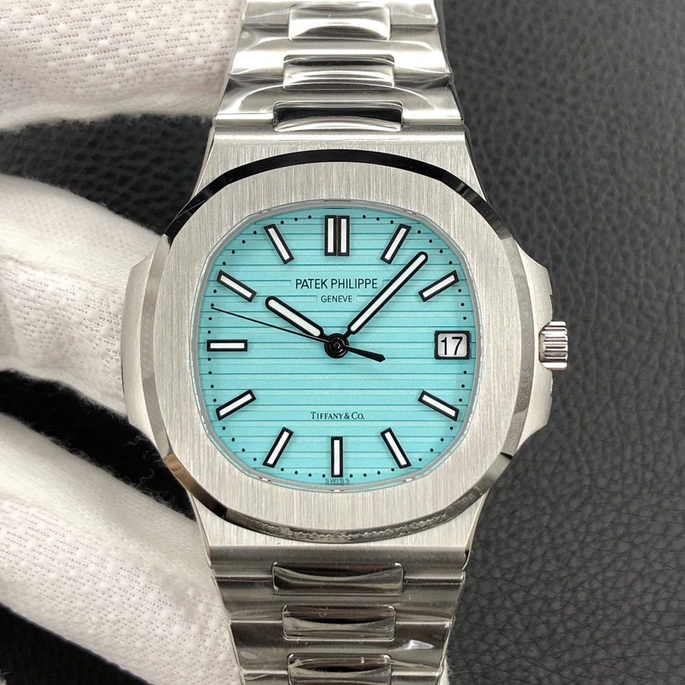 파텍필립 노틸러스 한정판 블루 티파니앤코 다이얼 SS 브레이슬릿 40mm 5711