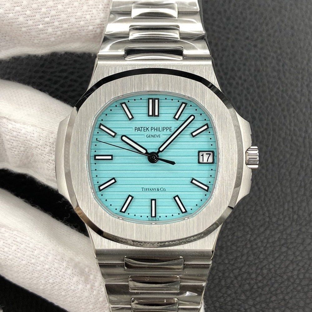 파텍필립 노틸러스 한정판 블루 티파니앤코 다이얼 SS 브레이슬릿 40mm 5711