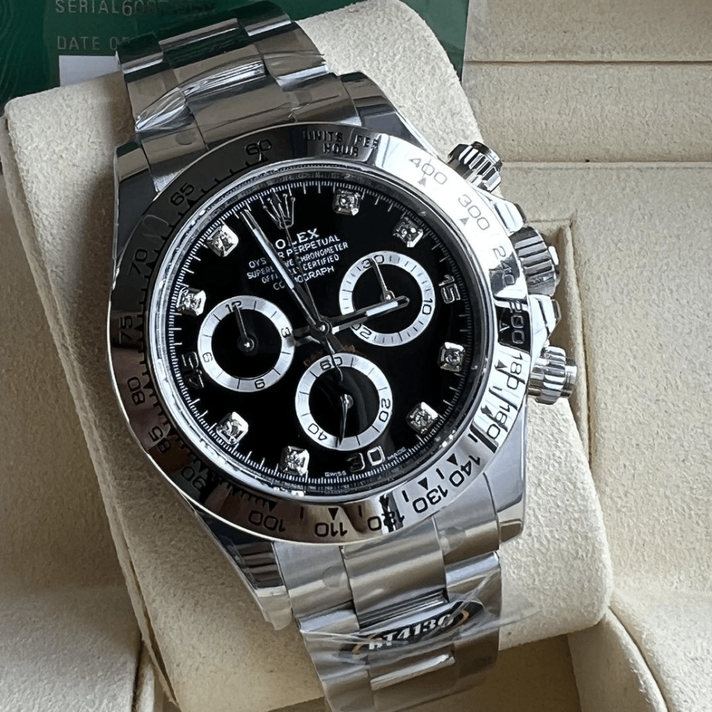 롤렉스 데이토나 크로노그래프 검판 다이얼 8P다이아 SS 브레이슬릿 40mm 116509