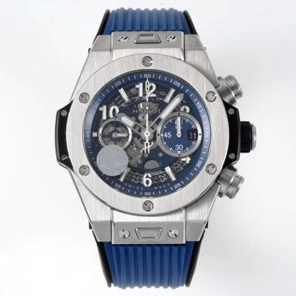 위블로 빅뱅 유니코 티타늄 블루 러버 스트랩 44mm 421.NX.5170.RX