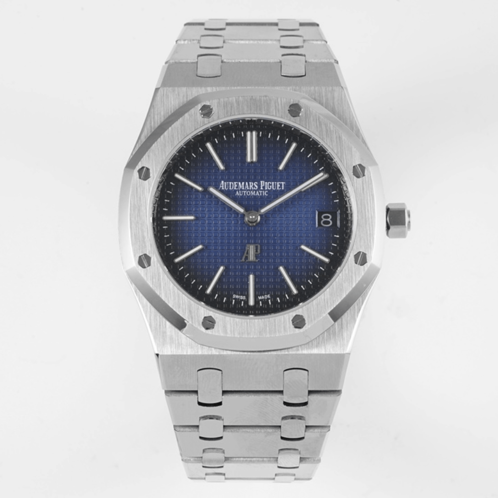 오데마피게 로얄오크 스모키 블루 텍스처 다이얼 스틸 SS 브레이슬릿 39mm 15202BC
