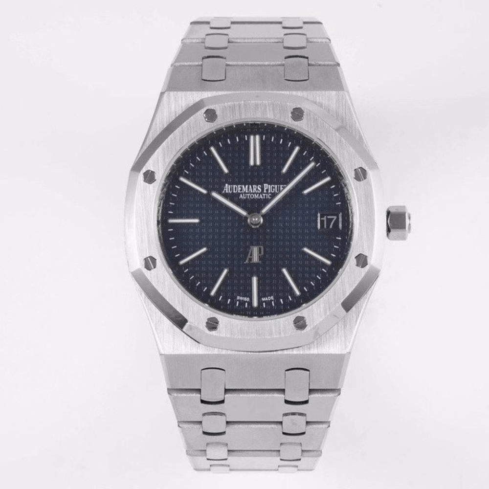 오데마피게 로얄오크 블루 텍스처 다이얼 스틸 SS 브레이슬릿 39mm 15202BC