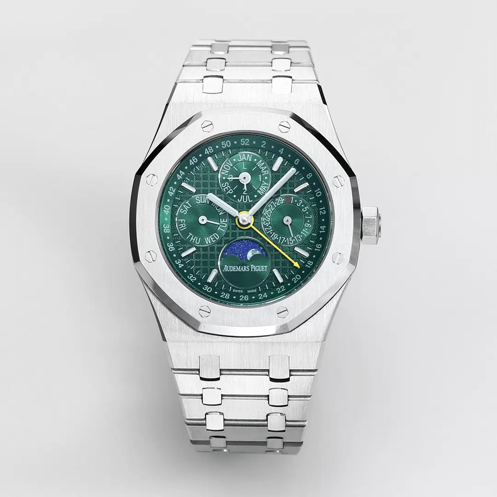 오데마피게 로얄오크 퍼페츄얼 그린 다이얼 스틸 SS 브레이슬릿 41mm 26574