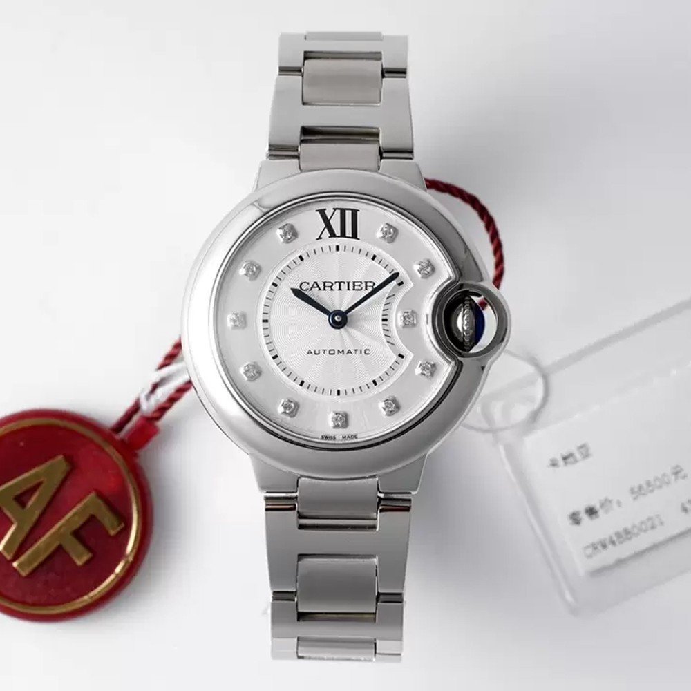 발롱 블루 드 까르띠에 다이아 다이얼 33mm 여성용시계 WSBB0021