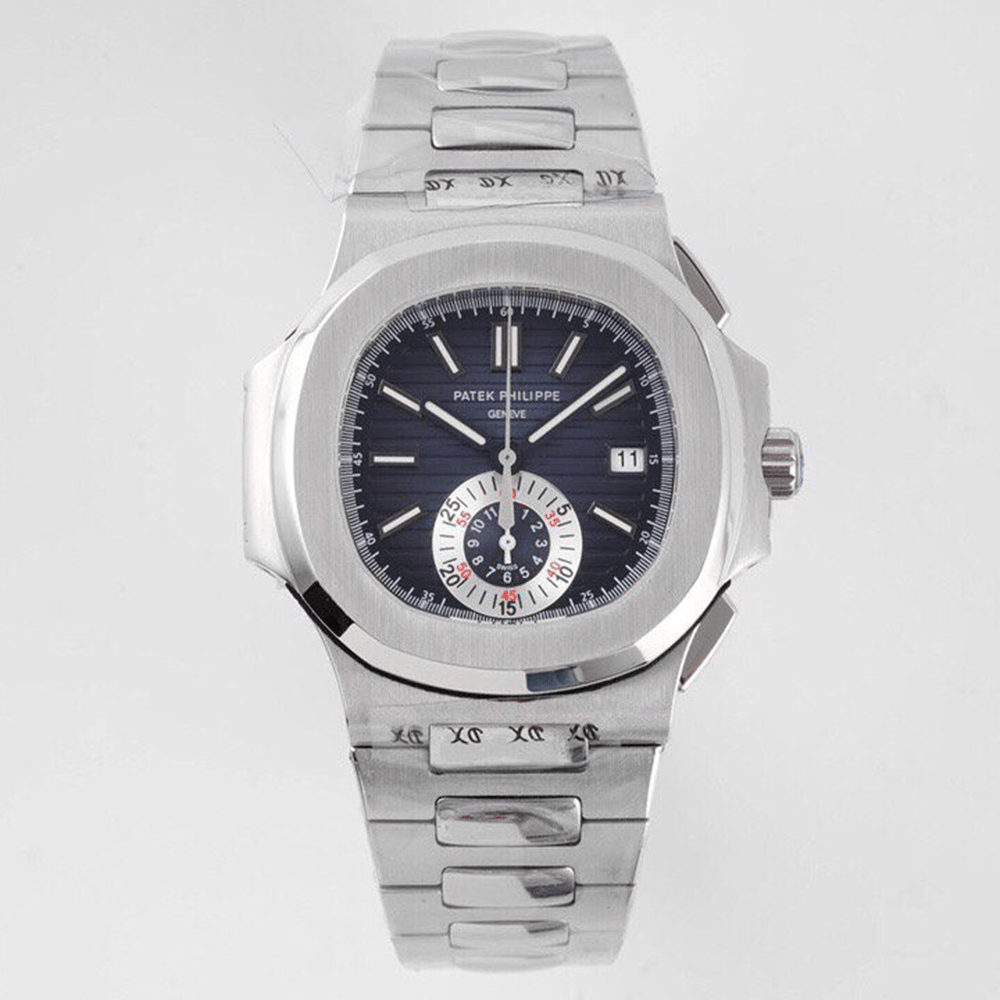 파텍필립 노틸러스 트래블타임 청판 다이얼 SS 브레이슬릿 40mm 5980