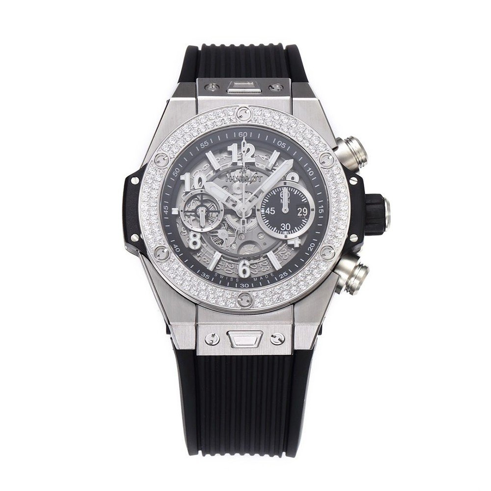 위블로 빅뱅 유니코 킹 티타늄 다이아베젤 블랙 러버 스트랩 44mm  421.NX.1170.RX