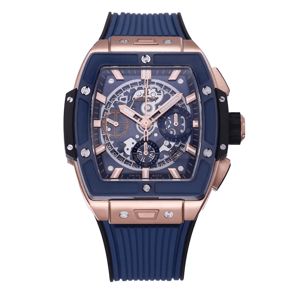 위블로 스피릿 오브 빅뱅 블루 티타늄 킹 골드 러버 스트랩 42mm 642.OL.7180.RX