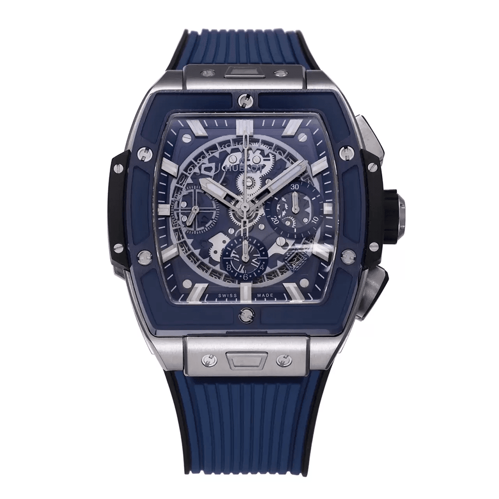 위블로 스피릿 오브 빅뱅 블루 티타늄 러버 스트랩 42mm 642.NL.7170.RX