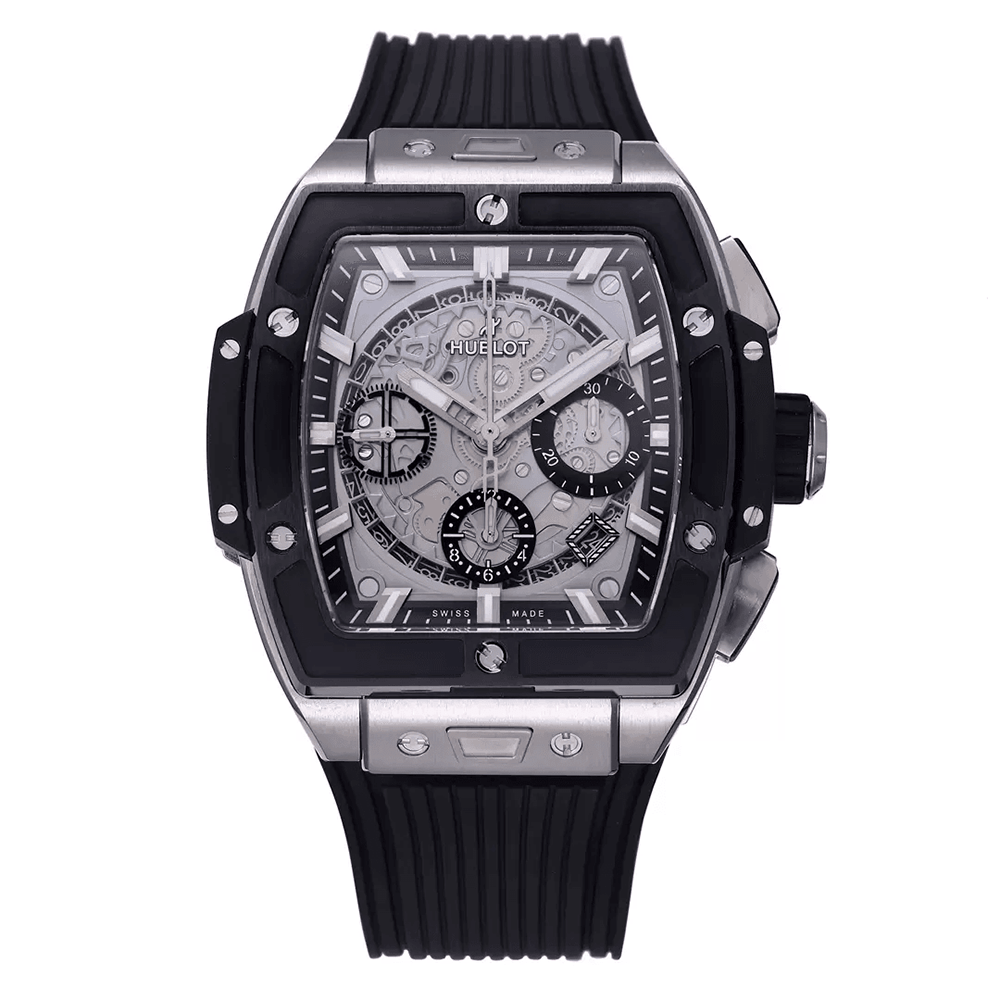 위블로 스피릿 오브 빅뱅 블랙 티타늄 러버 스트랩 42mm 641.NM.0173.LR