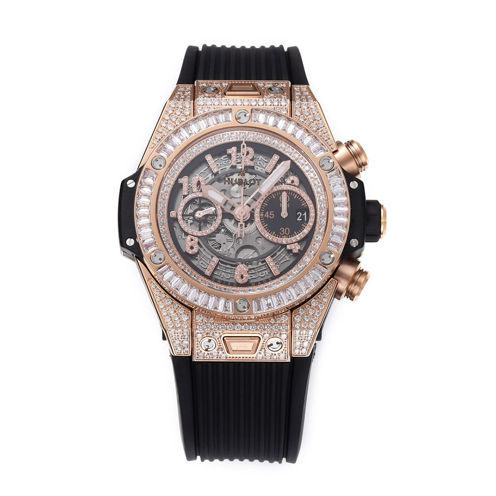 위블로 빅뱅 유니코 티타늄 로즈골드 풀다이아 세팅 44mm 421.OX.1180.RX.0904