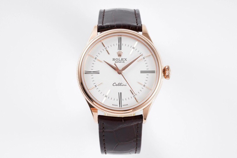 롤렉스 셀리니 로즈골드 화이트 다이얼 39mm m50505-0021(정품급)