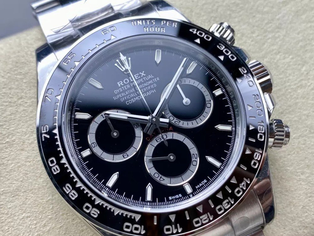 롤렉스 데이토나 크로노그래프 블랙 다이얼 바인덱스 SS 브레이슬릿 40mm 126500