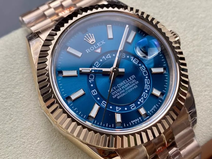 롤렉스 스카이드웰러 청판 다이얼 로즈골드 금통 쥬빌레 42mm 336935